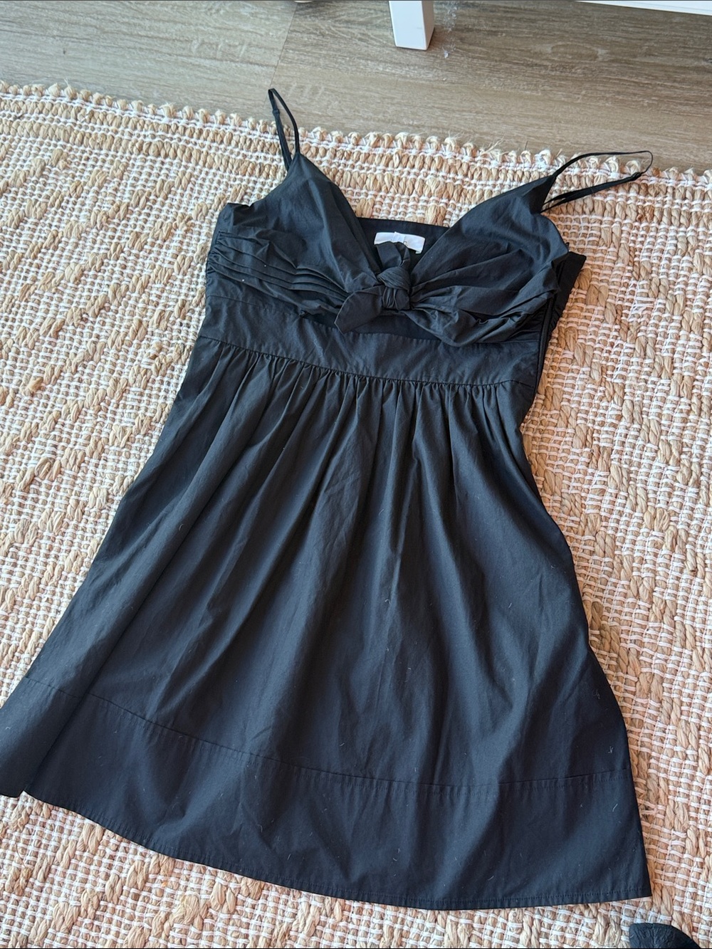 A.L.C. Black Tie-Front Spaghetti Strap Camisole - Picture 1 of 1
